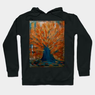 Abstract copper tree in metallic paint Hoodie